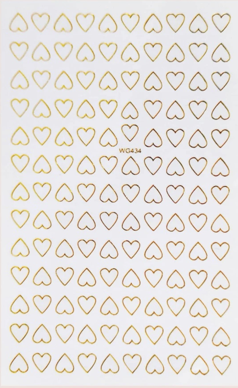 1 Sheet Gold Heart Decals Make Me Amazing